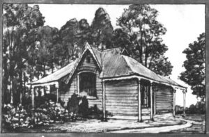 Zuivelfabriek Colmschate "Atelier" bij huize de Achterhoek te Colmschate. Hier werd in 1905 de eerste "zuivelfabriek" (op handkracht) gesticht