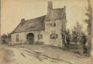 Tekening van het Klooster Ter Hunnepe Colmschate