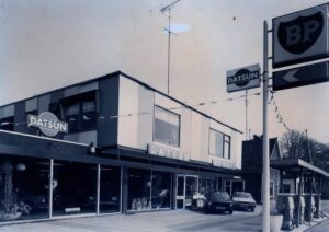 Holterweg 85, nieuwe pand van garage de Roos ca.1970 Colmschate