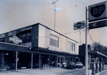 Holterweg 85, nieuwe pand van garage de Roos ca.1970 Colmschate