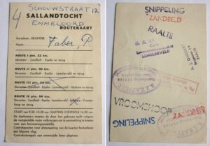 Salland Toertocht Stempelkaart Salland Toertocht 1963