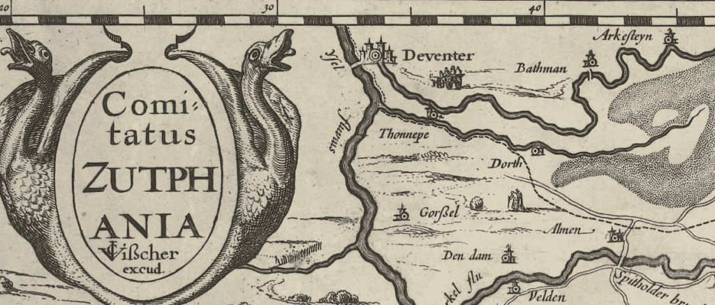 De geschiedenis van de Holterweg Kaart van het graafschap Zutphen met de Holterweg