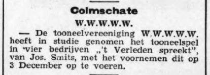 Toneelvereniging W.W.W.W.W. WWWWW toneelvereniging Colmschate