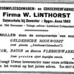 Advertentie van W. LInthorst Colmschate 07-11-1920 Het Vaderland