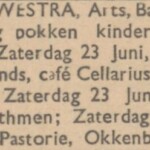Inenting pokken bij café Cellarius Parool 21-6-1945 inenting pokken bij cafe cellarius