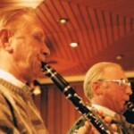 Links Jan Kerkdijk en rechts Joop Zielman, muziekvereniging Eendracht