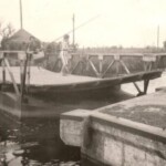 Vlotbrug Cröddenbrug in 1962 bij Restaurant Hagen
