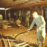 Werkzaamheden aan het gebouw van de Schietvereniging Ons Genoegen