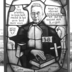 Glas-in-loodraam in de kapel mei 1997 Colmschate Glas-in-loodraam in de kapel Titus Brandsma mei 1997 colmschate
