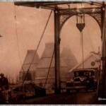 Kalkovens van Trip met op de brug Jac. Trip in zijn auto Kalkovens van Trip met op de brug Jac. Trip in zijn auto