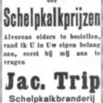 Advertentie Jac. Trip kalkovens