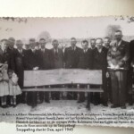 Foto gemaakt tijdens de schenking van de bank in Oxe op 5 mei 1946 Foto gemaakt tijdens de schenking van de bank in Oxe op 5 mei 1946