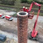 Gedeeltelijke sloop van de pijp van de melkfabriek Colmschate