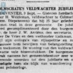 jubileum veldwachter weideman colmschate