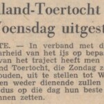 Krantenbericht Overijssels Dagblad over uitstel Salland Toertocht Krantenbericht Overijssels Dagblad over uitstel Salland Toertocht