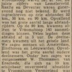 Krantenbericht Twentse Courant Tubantia over de Salland Tocht van 1963 Krantenbericht Twentse Courant Tubantia over de Salland Tocht van 1963