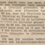Krantenbericht Salland Toertocht Zutphens Dagblad 1954 Krantenbericht Salland Toertocht Zutphens Dagblad 1954