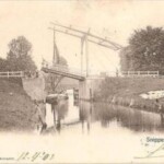 Oude ansichtkaart uit 1903 van de oude brug op de Snippeling