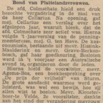 Verslag vergadering Bond van Plattelandsvrouwen Deventer Dagblad 20-10-1948 Verslag vergadering Bond van Plattelandsvrouwen Deventer Dagblad 20-10-1948