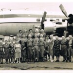 Hervormde Vrouwengroep Colmschate bezoek aan Schiphol 1960 Hervormde Vrouwengroep Colmschate bezoek aan Schiphol 1960
