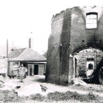 Afgebrande Hunnepermolen op de Snippeling 1945 Afgebrande Hunnepermolen op de Snippeling 1945