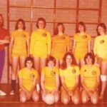 Dames volleybal S.V.Colmschate , seizoen 1976-1977, met als trainer Dick Stempher