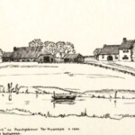 Erve Somervaart en het Poortgebouw van Klooster ter Hunnepe circa 1830