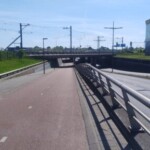 Huidige situatie passage spoor Holterweg gezien vanuit Deventer