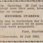 Jubileum Hendrik Starink 25 jaar in dienst 24-07-1953 Deventer Dagblad Jubileum Hendrik Starink 25 jaar in dienst 24-07-1953 Deventer Dagblad