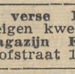 Advertentie van Bloemisterij De Snippeling 14-01-1949 Deventer Dagblad Advertentie van Bloemisterij De Snippeling Kloezeman 14-01-1949 Deventer Dagblad