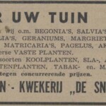 Advertentie van Bloemisterij De Snippeling Colmschate 12-5-1948 Deventer Dagblad Advertentie van Bloemisterij De Snippeling Kloezeman Colmschate 12-5-1948 Deventer Dagblad