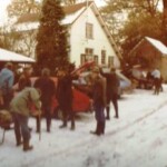 Jacht op de Bannink jaren '70, aan de achterkant van het huis van Wissink